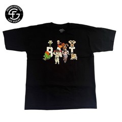 BAIT X STREET FIGHTER Shirt CHIBI GROUP TEE Streetwear Black Men Large