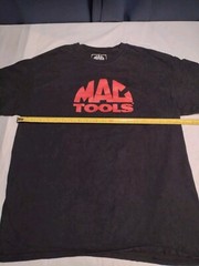 Mac Tools Official T Shirt_ Mint Cond_ Size Large _ Black w/ Red Logo on Front