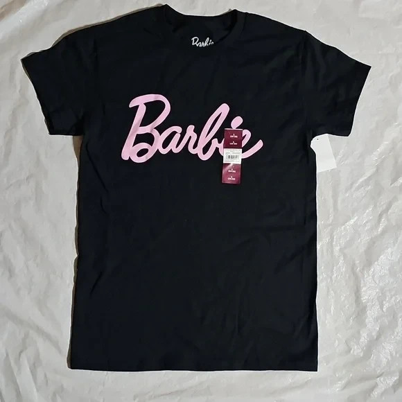 Barbie Men’s Logo Graphic Short Sleeve Black T-Shirt Size Small New