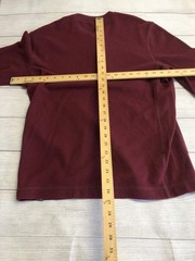 Eddie Bauer Henley Shirt Mens Medium Red Thermal Waffle Long Sleeve Tagless Tee