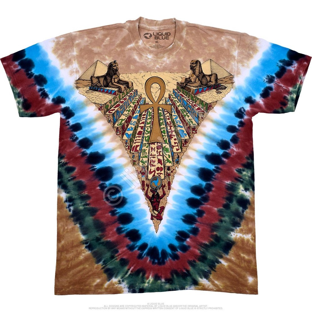 Egyptian Tie-Dye T-Shirt Liquid Blue