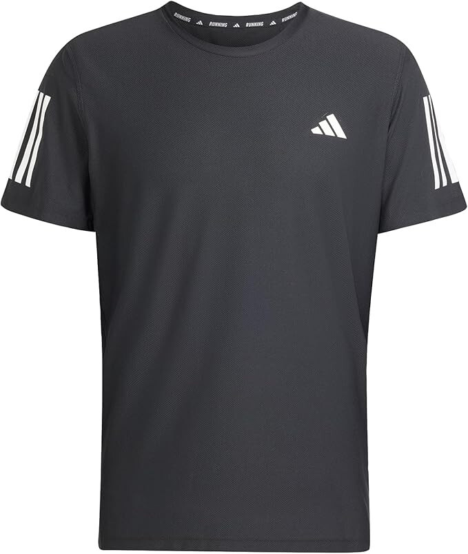 Adidas Mens OWN THE RUN Shirts S/S Training Black Jersey Jogging IN1500 Small