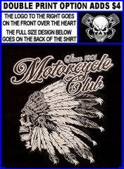 Ghost Skull Indian Chief Motorcycle Club Since 1901 Biker Rider Tank Top WS128