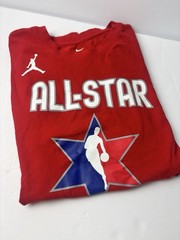 Red Nike Tee Dri-Fit T Shirt Size M’ All Star #77 Doncic White Letters