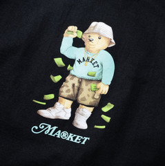 Chinatown Market Studios Making It Rain Bear T-Shirt Jet Black Brand New Withtag