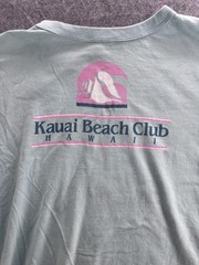 Kauai Beach Club Shirt Mens One Size Green Hawaii Resort Souvenir Graphic Tee