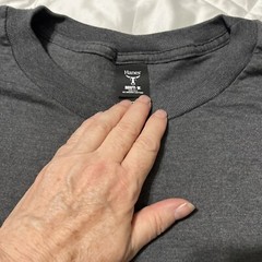 Hanes Beefy T-shirt 2XLT Grey 60% Cotton/40% Polyester Crew Neck Short Sleeve N