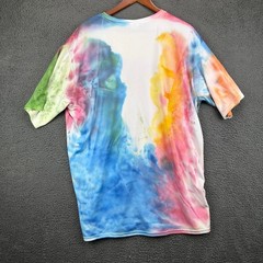 Port & Company Mens 2XL Tie Dye Thuggish Middle Finger Performance T-Shirt Multi