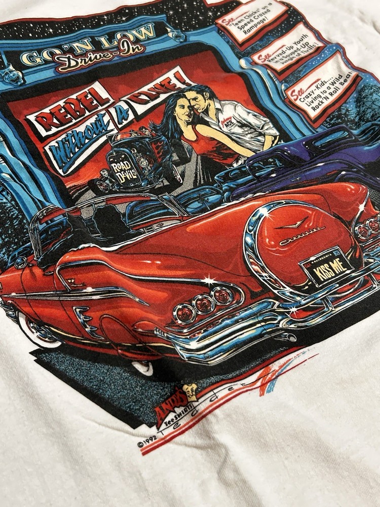 1992 Chevrolet Drive In Theater Rebel Andys Tees Chevy Car 50s 60s