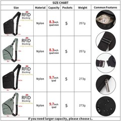 OSOCE Anti Theft Crossbody Bags Sling Bag for Women Men Waterproof Wander Bag…