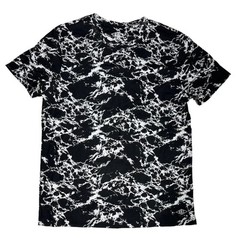 BKC Men’s Marble Design T-Shirt – Medium Size (Black & White Print)