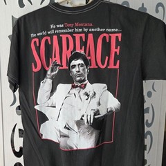 Scarface Tony Montana Movie Graphic T-Shirt Ripple Junction Black Size L NWOT