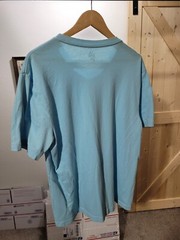 John Ashford T-Shirt Men’s Large Teal Blue Easy Care V-Neck Short Sleeve