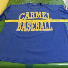 Vintage Carmel Baseball T-Shirt Greyhounds Baseball Shersey Russell Athletic L