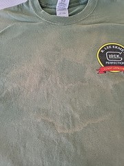 Glock T Shirt Mens XL Green Gun Pistol Biker Vintage READ