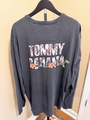 Tommy Bahama Men Gray Pima Cotton Long Sleeve Tee Size L