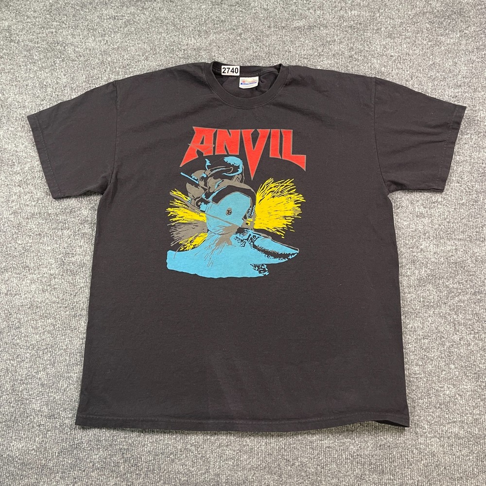 Vintage Y2K Anvil Metal on Metal Tour Shirt XL 23×29 Black