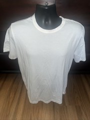 NWT Buck Mason Pima Curved Hem Mens Size Large White Short Sleeve Pima Cotton