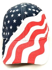 American Flag Patriotic Flag Baseball Cap/ Hat in Red, White and Navy Blue St…