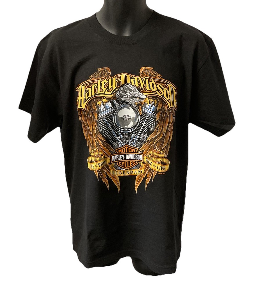 Harley Davidson Men’s Chrome Perch Short Sleeve T-Shirt Black 3002975