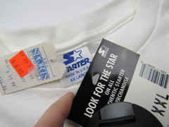 Vtg NOS NWT 90s Starter USA Made T Shirt Single Stitch XXL All Over Print Logo