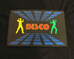 New Sound Activated Light Up Flashing LED DISCO Dance Party Black XL Rave TShirt
