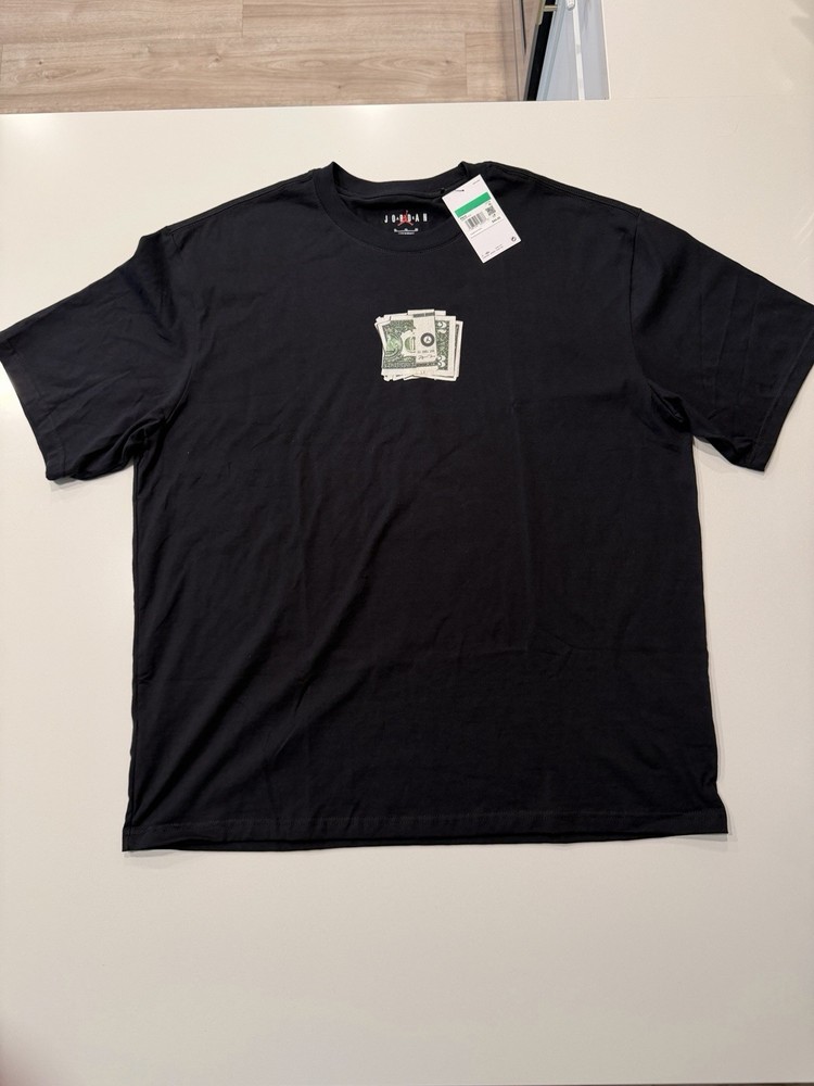 Air Jordan AJ3 Pure Money Cash Black T-Shirt IQ6952-010 Mens XL NWT