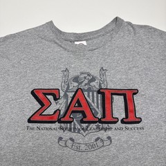 Sigma Alpha Pi National Society Of Leadership & Success Gray Shirt Men’s Sz 2XL