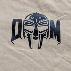 MF DOOM All Caps Shirt Mens XL Beige Madlib Comic Graphic Hip Hop Tee Rap