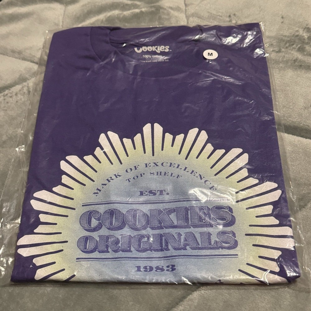 Cookies SF Medium Cookies Originals LOGO T SHIRT Purple Authentic NEW
