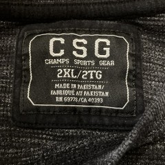 Csg Champs dark Grey Heather Knit Shirt Xl