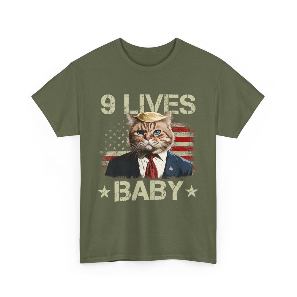 Cat Trump 9 Lives Baby Funny Trump Cat 9 Lives Baby T-Shirt