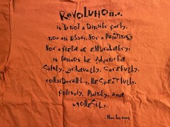VINTAGE Jillian’s Boston Billiards Mao Tse Tung Quote Shirt Men’s L Orange 90s