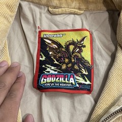 UOOYAA Godzilla King of the Monsters RARE Mens Corduroy Jacket Size S Embroider