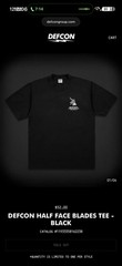 Defcon Group x Half Face Blades HFB Heavyweight Tee Black Large