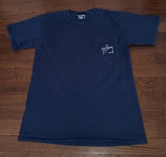 Guy Harvey Florida Shirt Mens Small Navy Blue Graphic Pocket Tee Deer Heron Bass