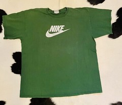 Green Nike With Swoosh Tshirt- Size Xl- Tag Faded Out A Little