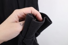 Vintage 90s Streetwear Mens XL Distressed Blank Turtleneck T-Shirt Black Cotton