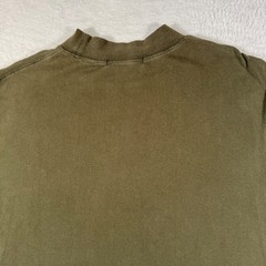 Pierre Cardin Mock Neck Shirt Mens L Olive Green Long Sleeve Sustainable Cotton