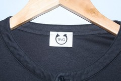 Wolf vs Goat Men’s XL Gray Long Sleeve Henley Neck T-Shirt Made in Italy