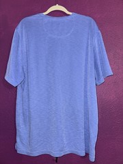 Tommy Bahama Men’s XXL Blue Solid Logo Crew Neck Short Sleeve Modal Knit Tee