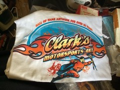Vintage Clark’s Motorsports Art shirt new size Small