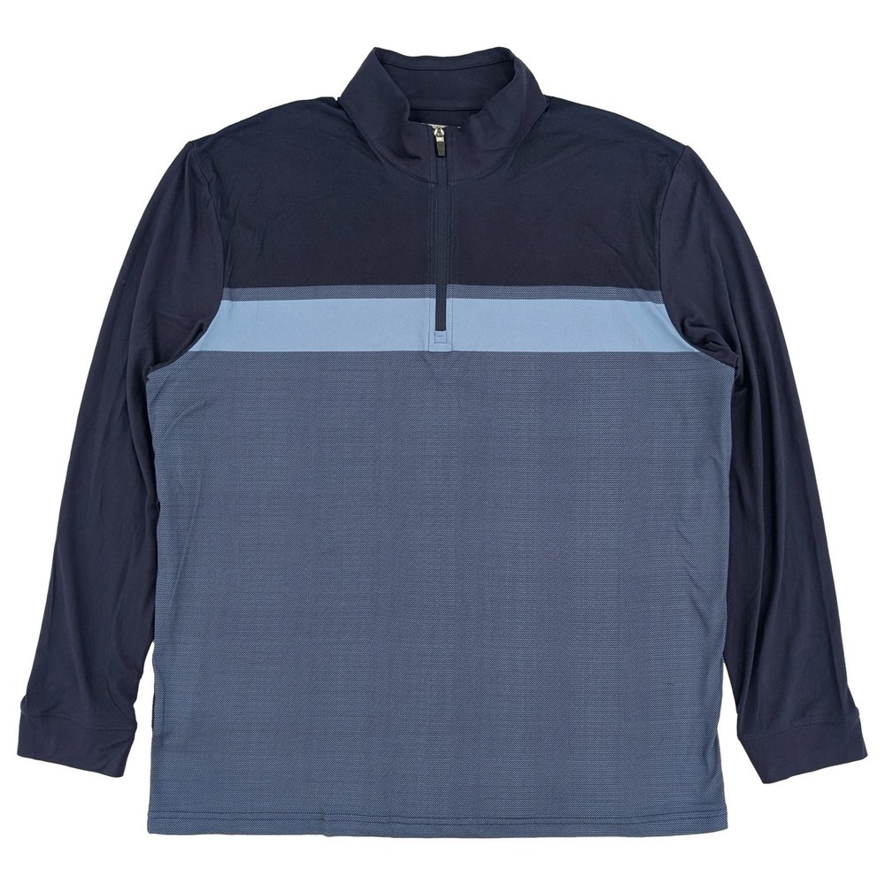 PGA TOUR Mens Blue Lightweight Golf Quarter Zip Shirt Jacket