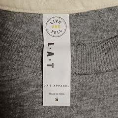 LAT Apparel Oso Orange Beach Alabama Fishing Graphic Long Sleeve Tee Gray Small