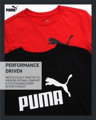 PUMA Boys T-Shirt – 2 Pack Casual Crewneck Short Sleeve Running and Gym Graphic