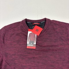 Gerry Men’s Thermal Long Sleeved Fleece Shirt Crew Neck Red Medium M