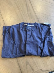 Hanes Mens Henley Shirt Size 3XL Unexpectedly Soft Long Sleeve T-Shirt