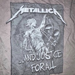 Metallica Justice For All Gray Graphic Tshirt