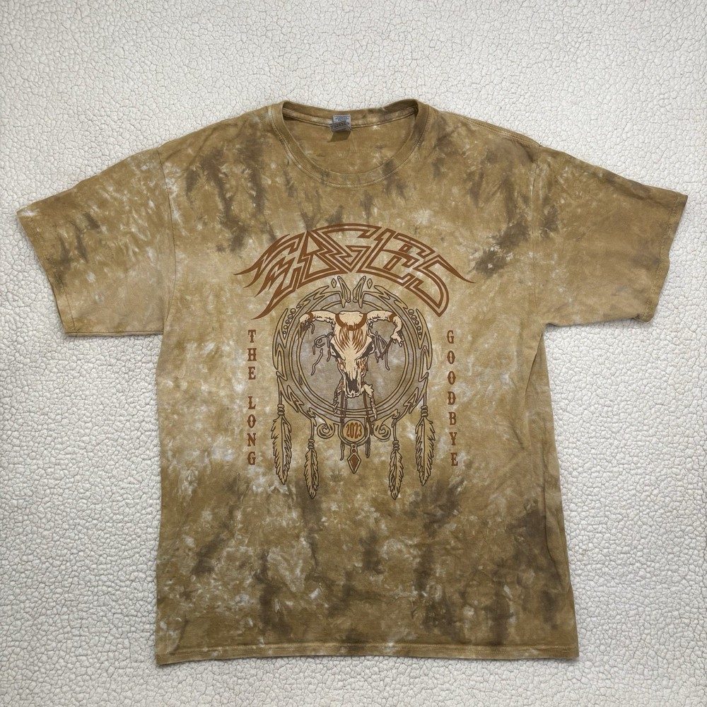 The Eagles Long Goodbye 2023 Concert Tour Merch T-Shirt Tie-Dye Size XL Band Tee