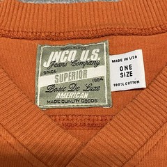 Vintage JNCO Jeans Shirt Pocket T Adult One Size Orange USA Made Mens XL 90s Y2K